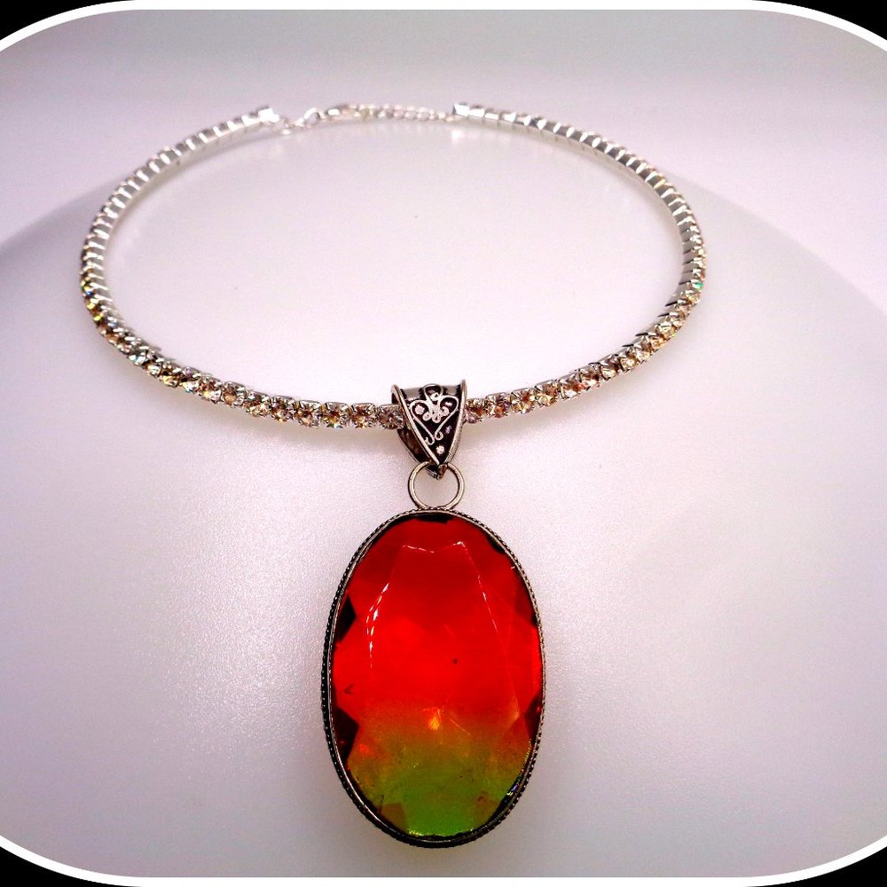 High Grade Handcrafted Oval Shape Multicolor Tour… - image 3